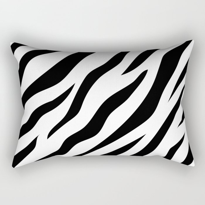 Zebra Print Pattern (white) Rectangular Pillow