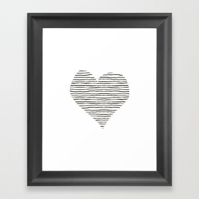 Striped Heart  Framed Art Print