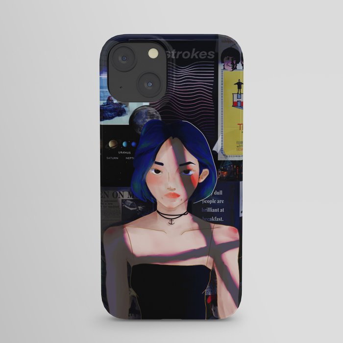 She is doing that blue-ing thing again iPhone Case