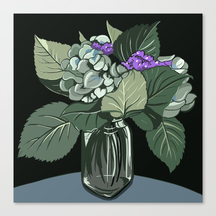 Hydrangea Blue Canvas Print