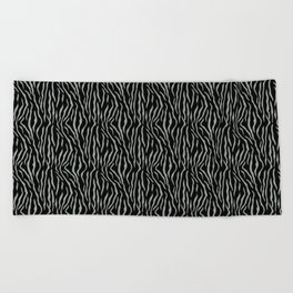 Black and Gray Tiger Stripes Pattern Pairs DE 2022 Trending Color Casting Shadow DE6291 Beach Towel