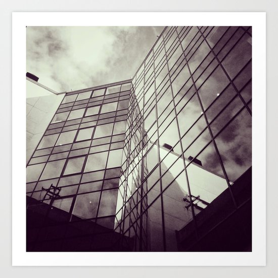 Reflection in the city Art Print