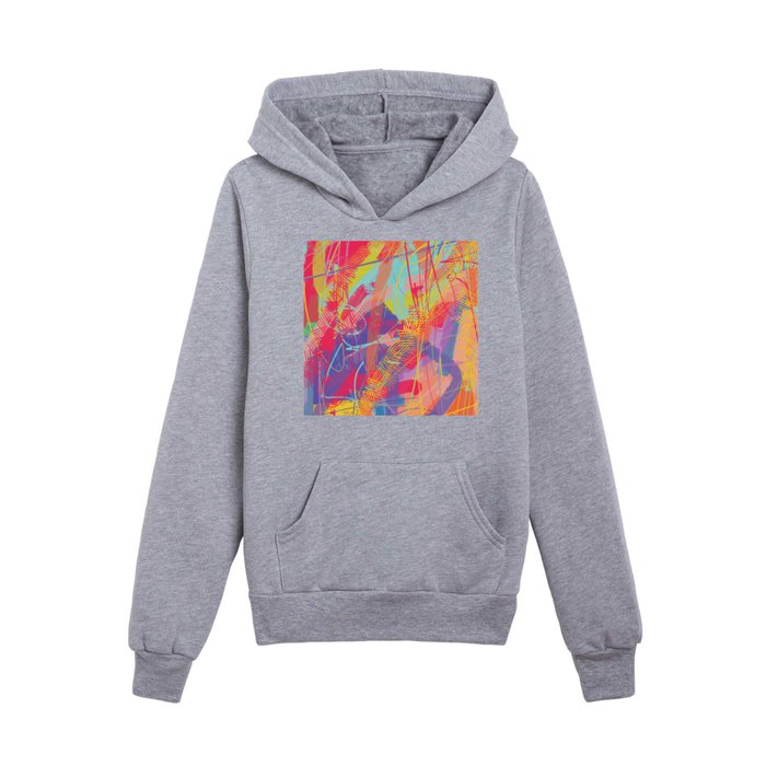 Rainbow abstract painting Kids Pullover Hoodie