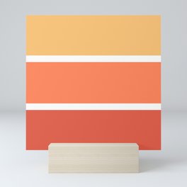 Tangerine Citrus Tri-Line Mini Art Print