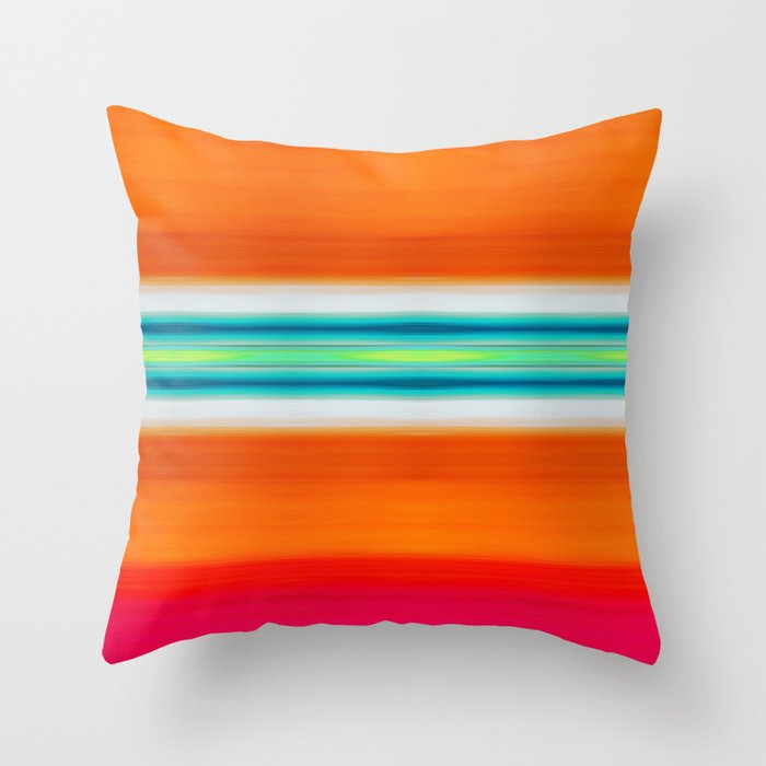 Radiant Color - Bright Colorful Abstract Art Throw Pillow