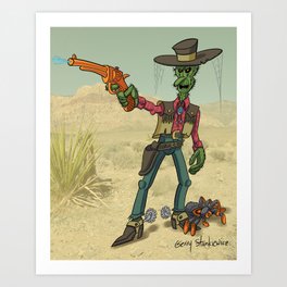Cactus Cowboy Art Print
