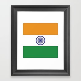 India Flag Print Indian Country Pride Patriotic Pattern Framed Art Print