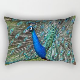 Colorful male peacock Rectangular Pillow