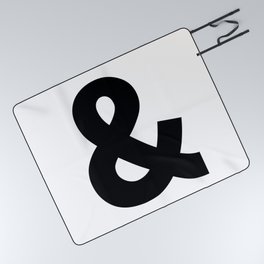 Ampersand (Black & White) Picnic Blanket