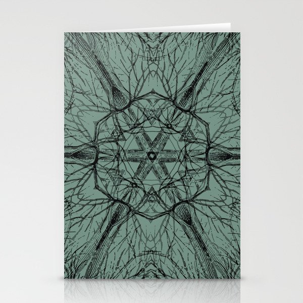 Mysterious trees - green Stationery Cards