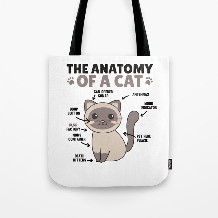 The Anatomy Of A Cat Funny Explanation Of A Cat Tote Bag