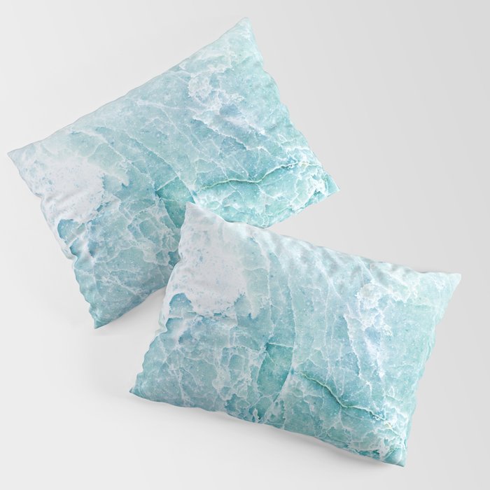 Sea Dream Marble - Aqua and blues Pillow Sham