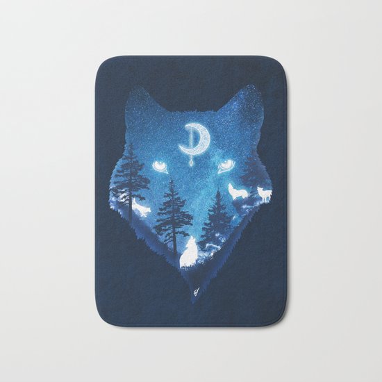 Moon Wolves Bath Mat