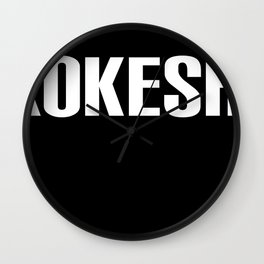 KOKESHI FONT WHITE Wall Clock