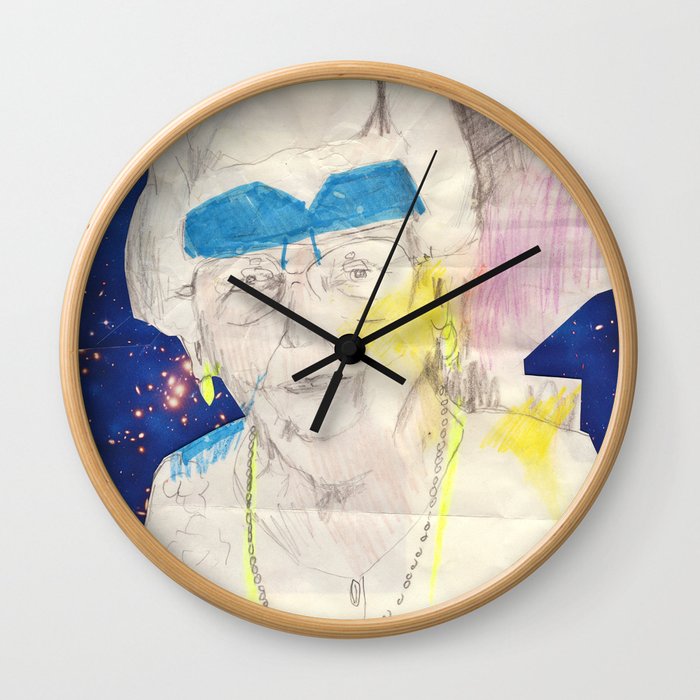 flip shades in space Wall Clock