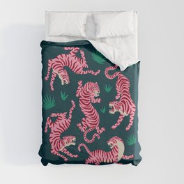 Night Race: Pink Tiger Edition Duvet Cover