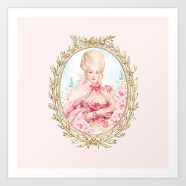 Marie Antoinette Fancy French Garden Party with Cake Art Print
