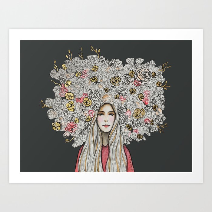 " Floret Gold " Art Print