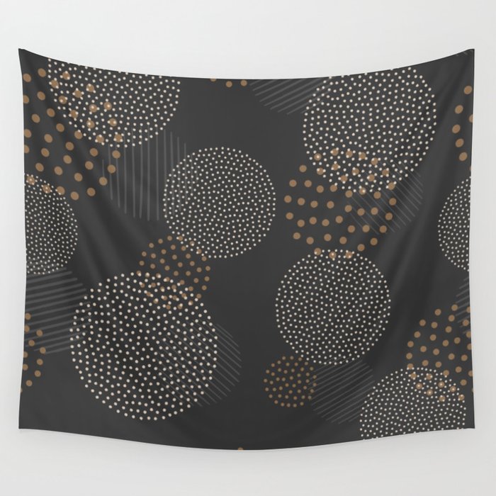 Luxury Golden colors Aesthetic Design Wall Tapestry