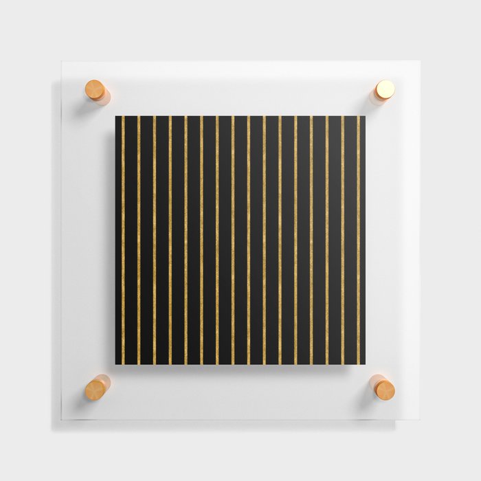 Gold And Black Line Collection Floating Acrylic Print