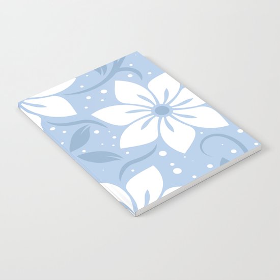 Magical Blue Flower Pattern Notebook