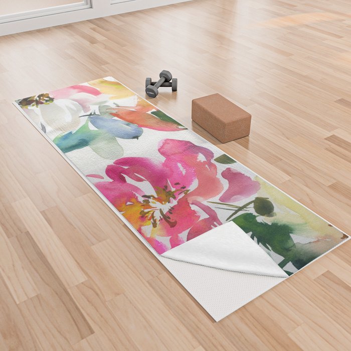 soft flowers N.o 5 Yoga Towel