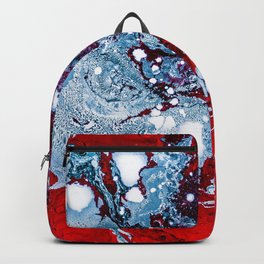 Red and Blue Texture (Color) Backpack