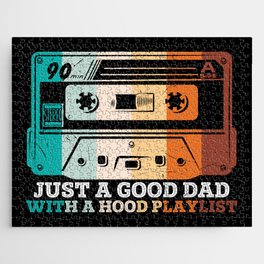 Just A Good Dad With A Hood Playlist Jigsaw Puzzle