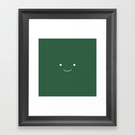 Happy 2 green Framed Art Print
