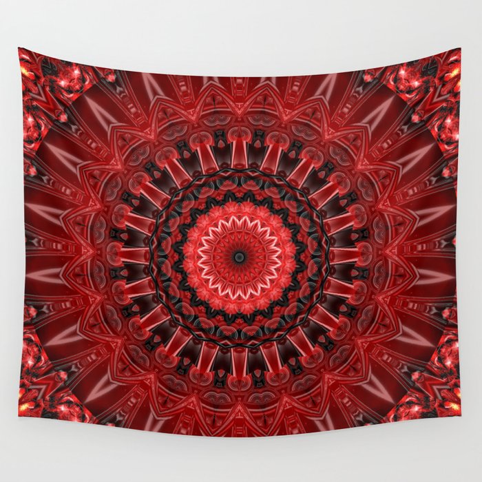 Dark discount red tapestry