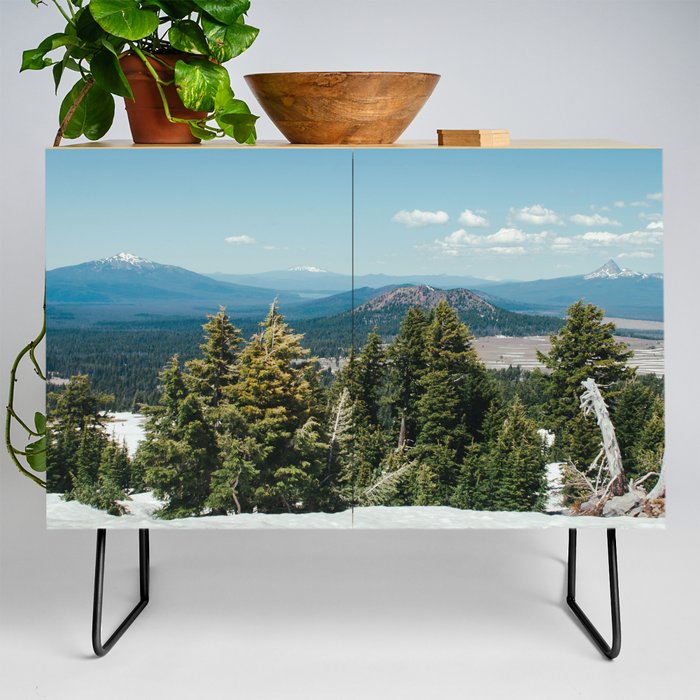 Sisters Oregon Mountains Credenza