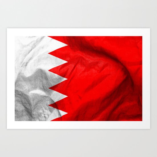 Bahrain Flag Art Print