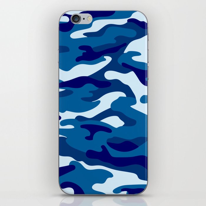 Camouflage Pattern Blue Colours iPhone Skin