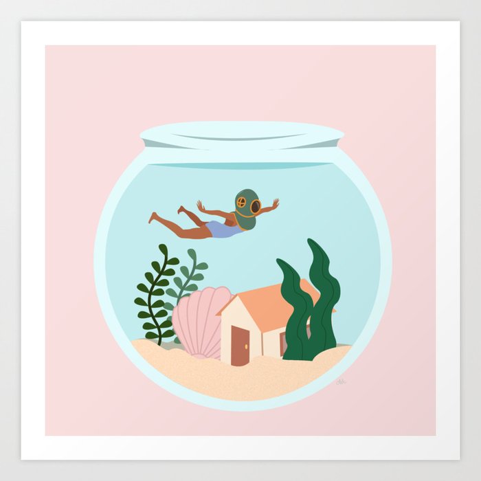 Swimming Art Print