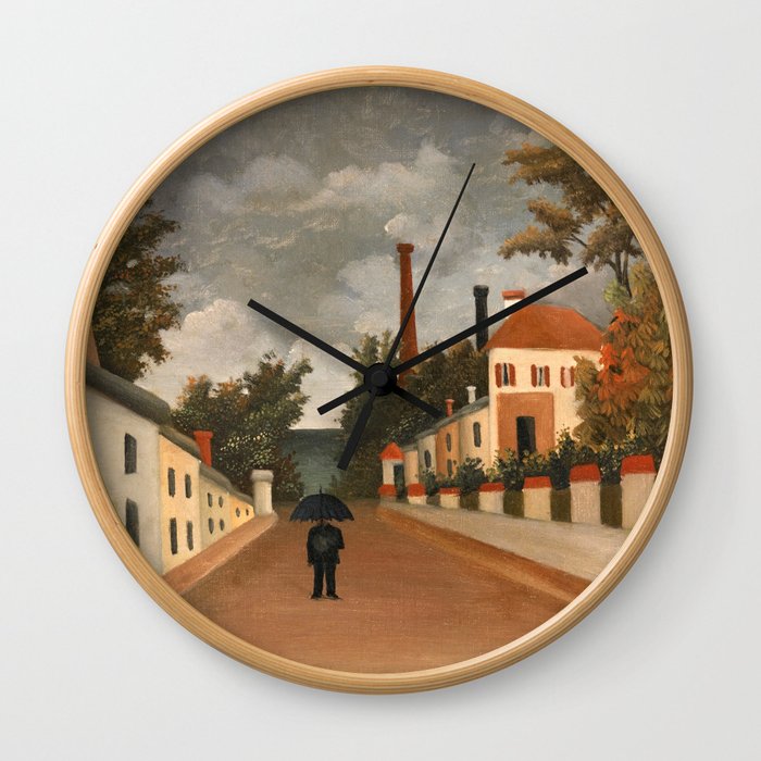Henri Rousseau - Vue des environs de Paris Wall Clock