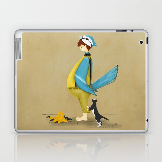 Blue Chickadee Laptop & iPad Skin