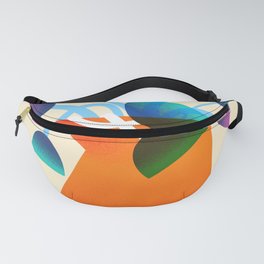 Risograph Style Vase with Tulips  Fanny Pack