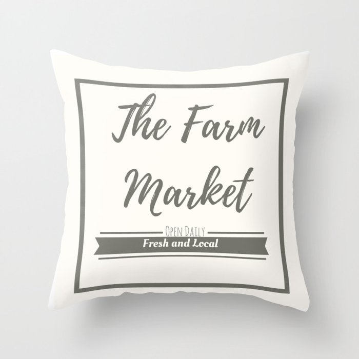 The Farm Market Throw Pillow By Jaclynerickson Society6