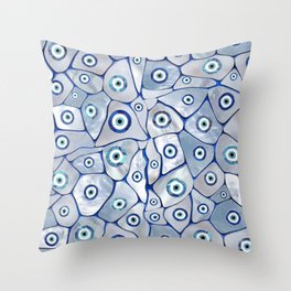Mother of pearl Evil Eye Pattern Throw Pillow
