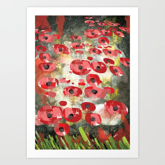 angela's poppies Art Print
