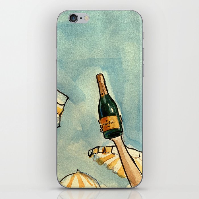 Summer champagne Veuve Clicquot poster  iPhone Skin