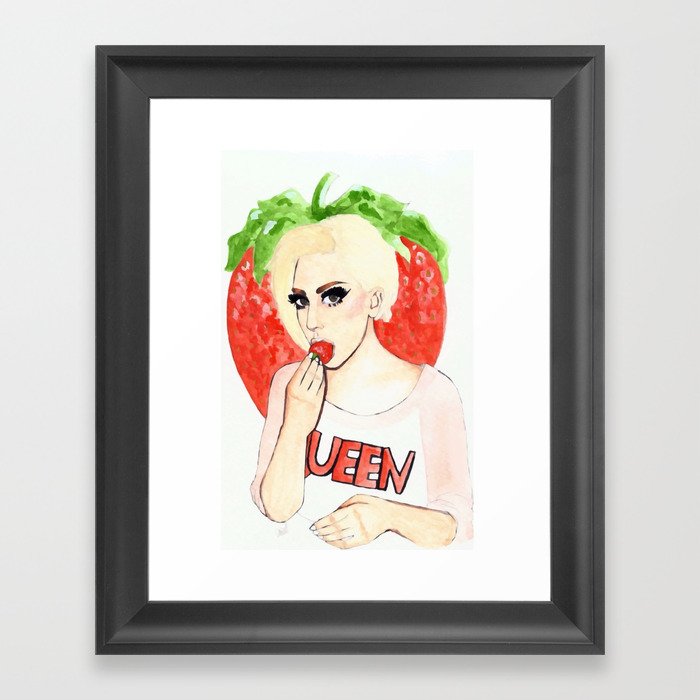 Strawberry Queen Framed Art Print
