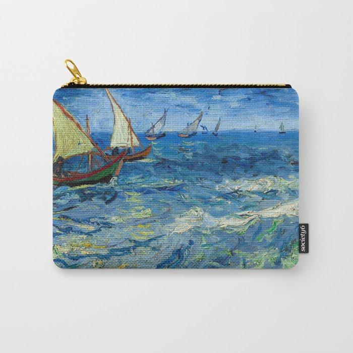 The Sea at Saintes-Maries, 1888 by Vincent van Gogh Carry-All Pouch