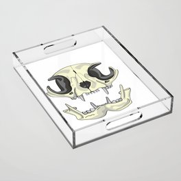 Cat Skull Acrylic Tray