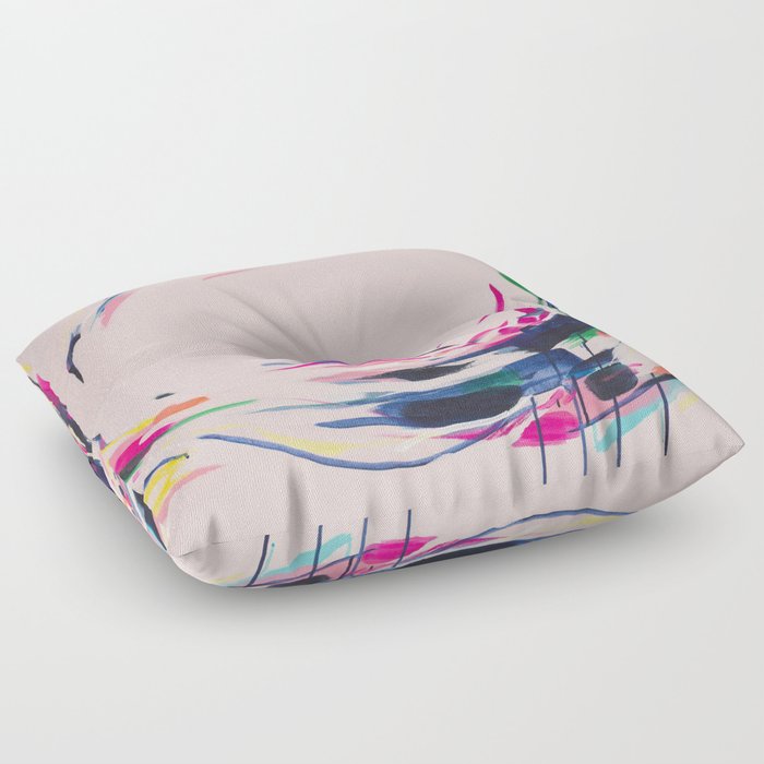 This Electric - Abstract Painting by Jen Sievers #society6 Floor Pillow