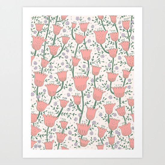 Pastel Flowers Art Print