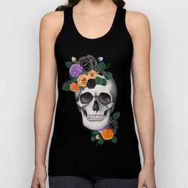 Flowers Scull Tank Top