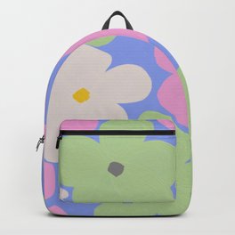Cheerful Indie Flowers in Pastel Retro Aesthetic Backpack