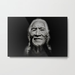 Day of the dead Metal Print | Mexico, Clever, Photo, Wise, Woman, Old, Fetedemort, Grandmother, Black And White, Ceremonial 