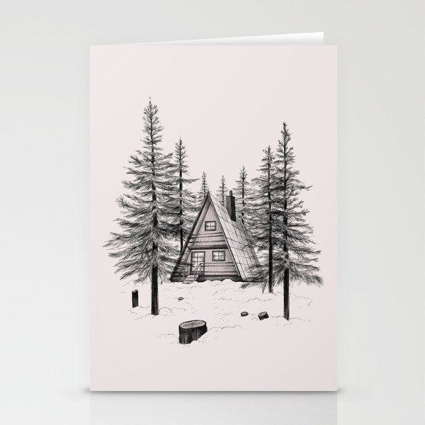 Cabin in the woods Stationery Cards